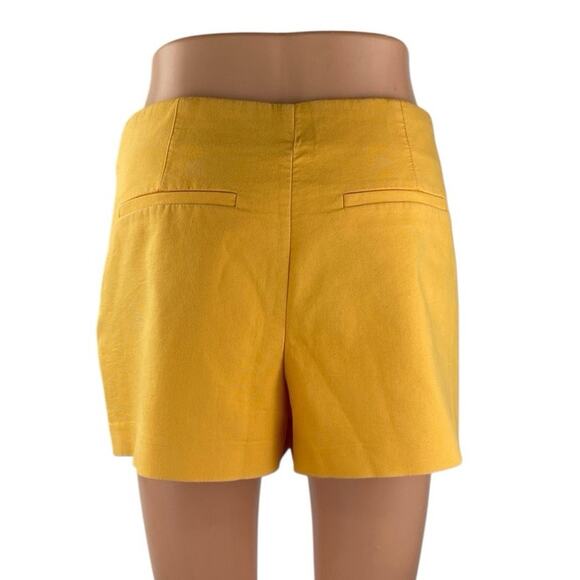 Zara Women's Yellow High Waisted Side Zip Mini Wide Leg Wrap Skirt Skort Size S - Picture 3 of 4
